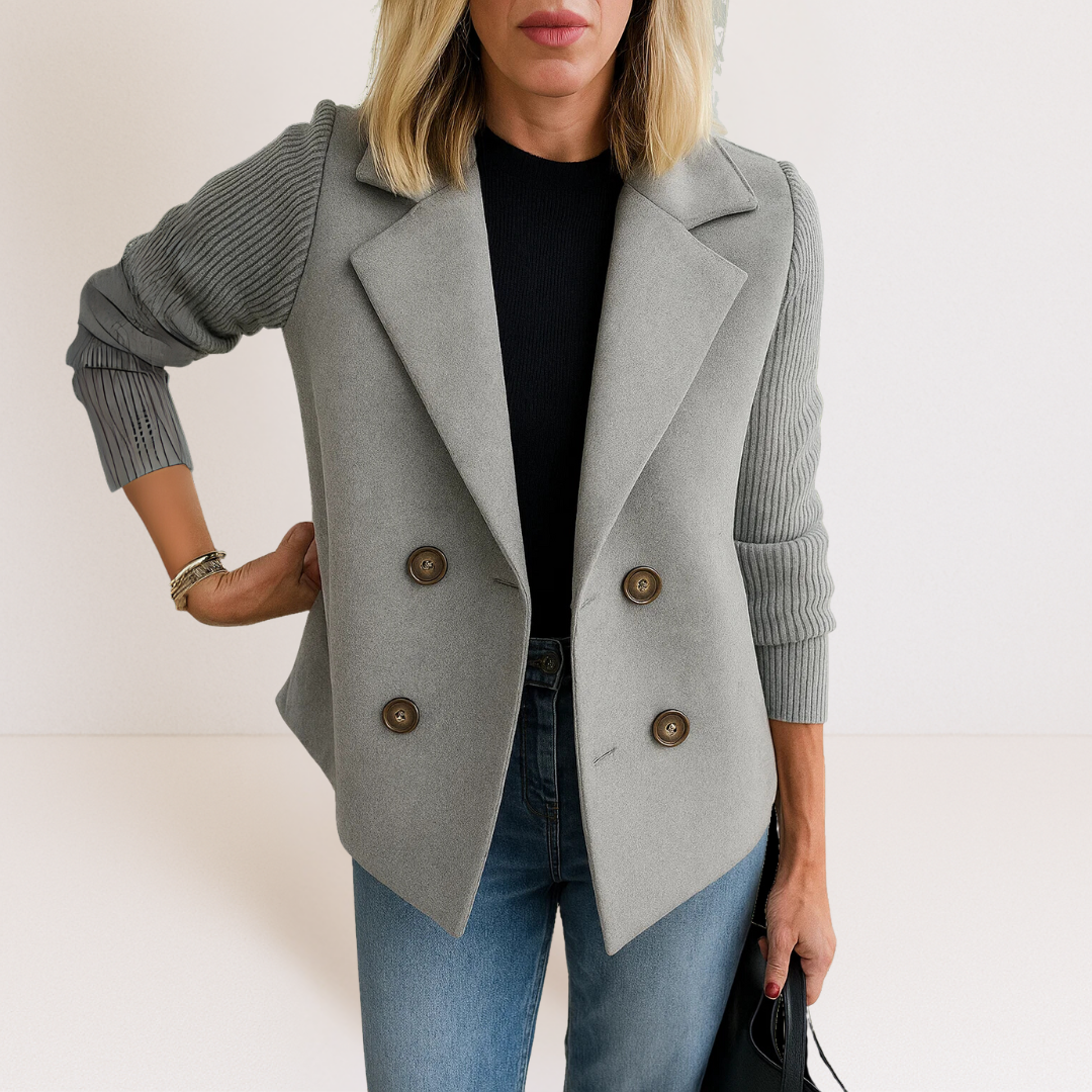 Feyrinna | Elegantná bunda s pletenými rukávmi