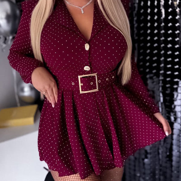 Colette™ - Elegantná pohodlná každodenná šaty s opaskom