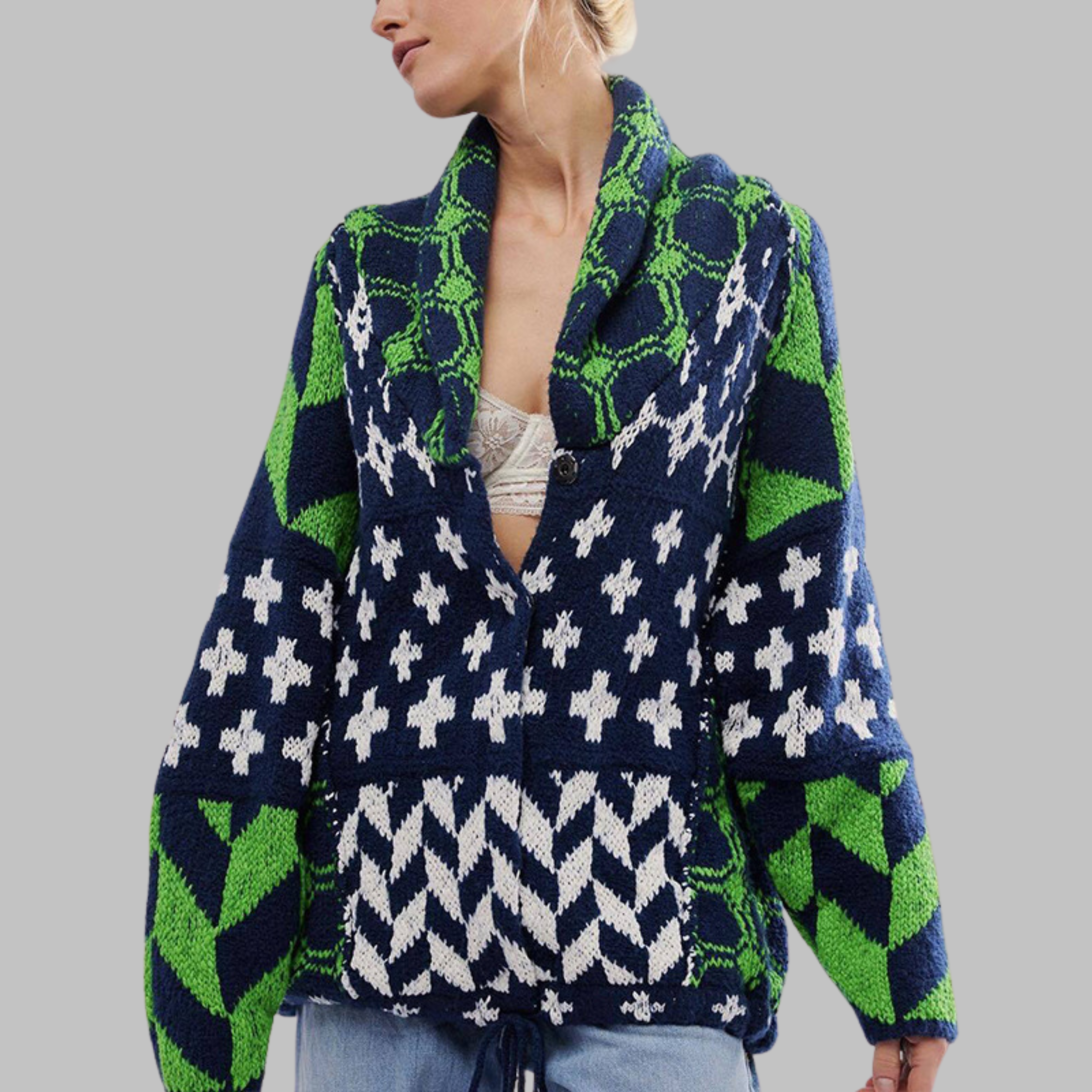 Portelle | Vintage gombíkový golier cardigan