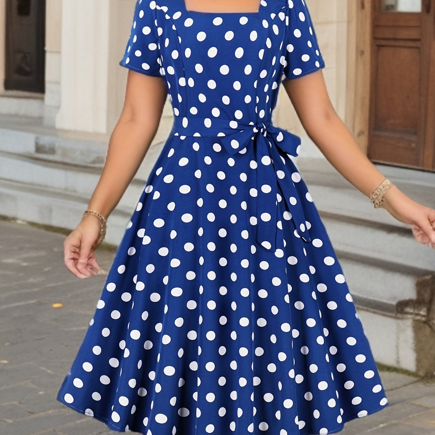 Marguerite™ | Elegantná pohodlná šaty s bodkami, nadčasová