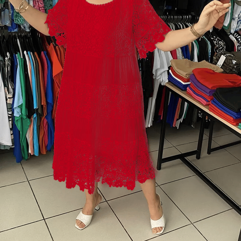 Delivara | Elegantné Šaty s Krátkym Rukávom
