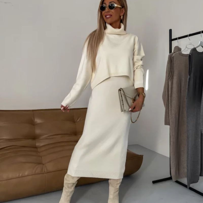 Darla™ Elegantný Pletený Set | Koordinované Pletené Šaty a Top
