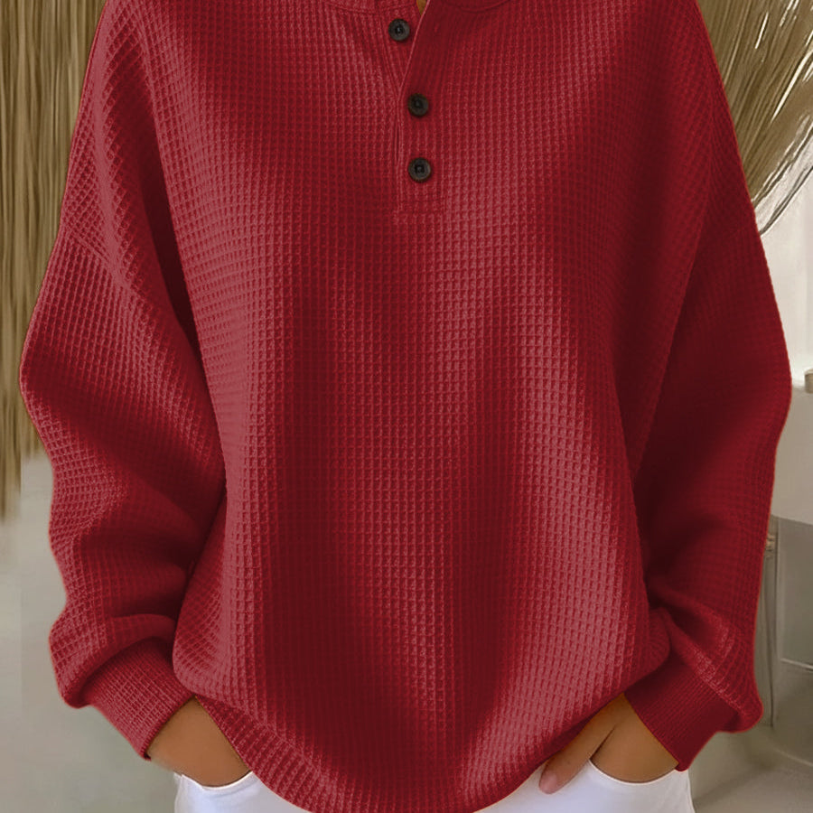 Selviona | Štýlový uvoľnený Henley top