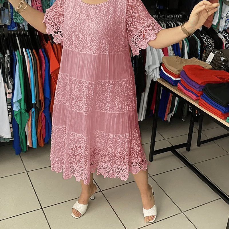 Delivara | Elegantné Šaty s Krátkym Rukávom