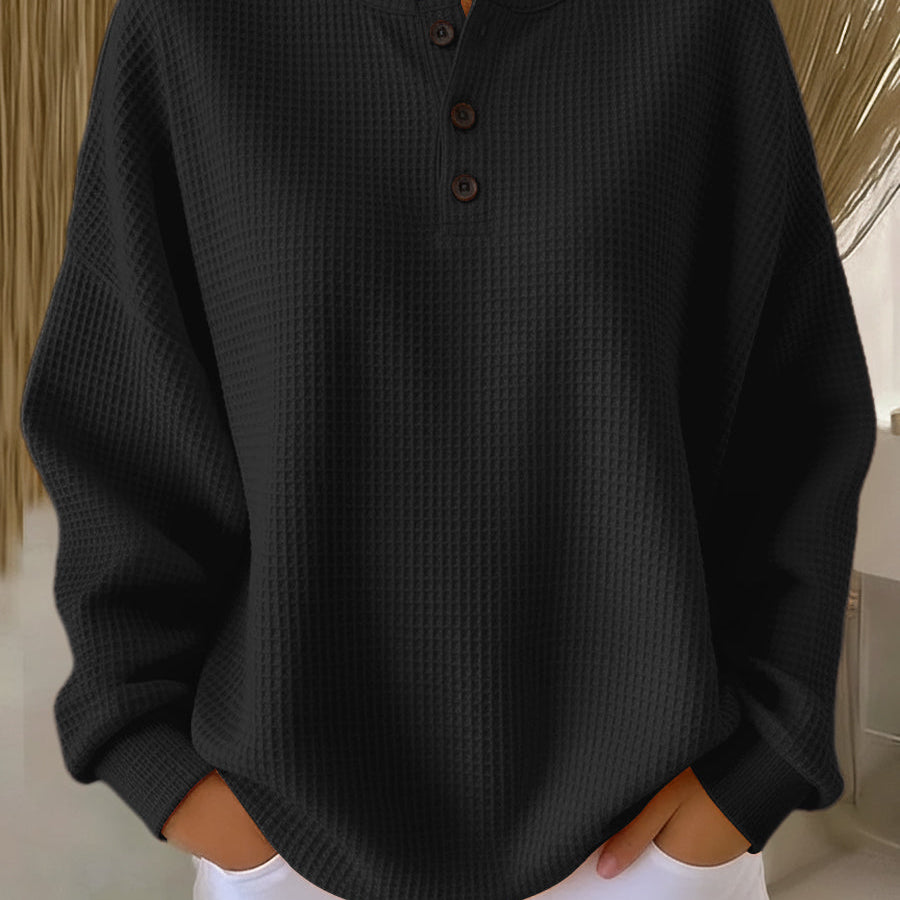 Selviona | Štýlový uvoľnený Henley top