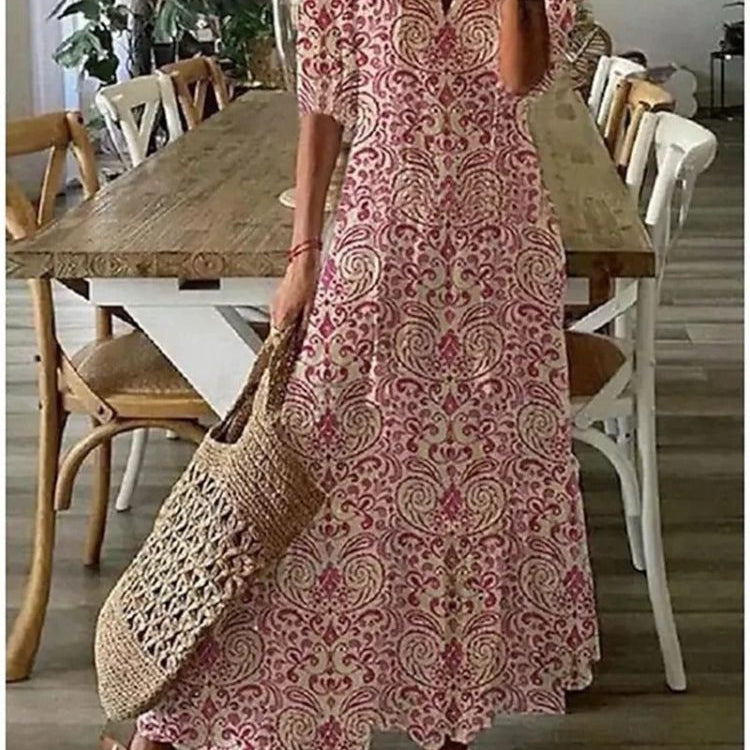 Élodie™ — Elegantná maxi kvetinová sametová šaty