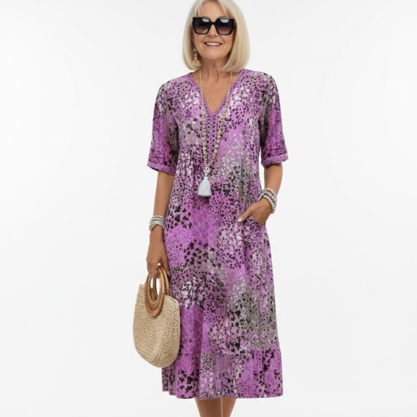 Florentine™ — Elegantná midi kvetinová šaty