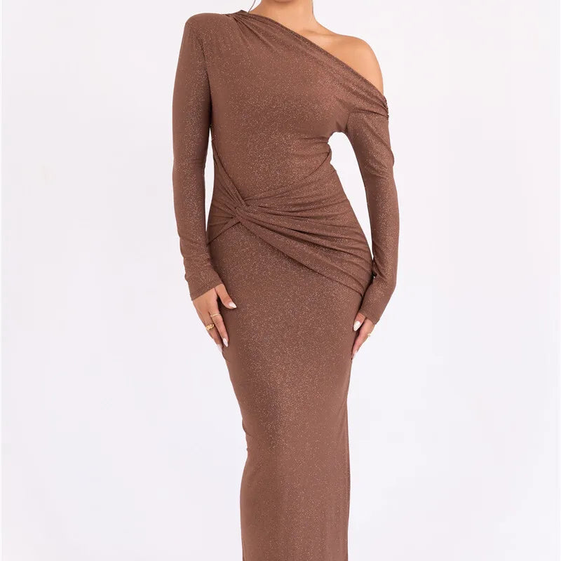 Serenya | Lesklé Elegantné Maxi Šaty