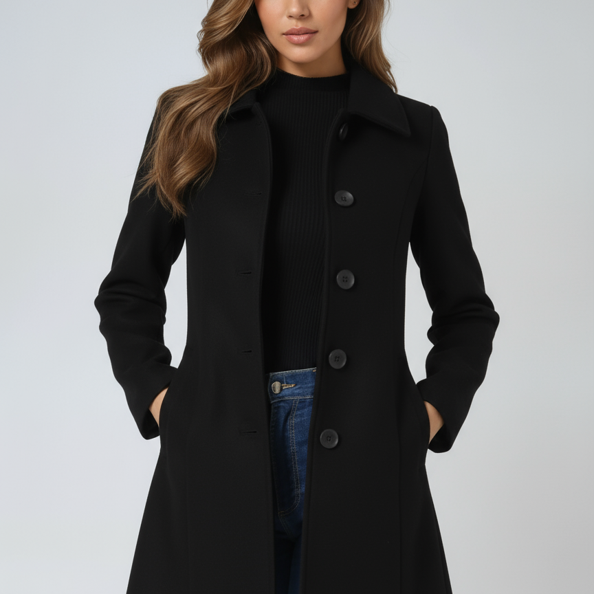 ELEGANTNÝ FIT & FLARE KABÁT