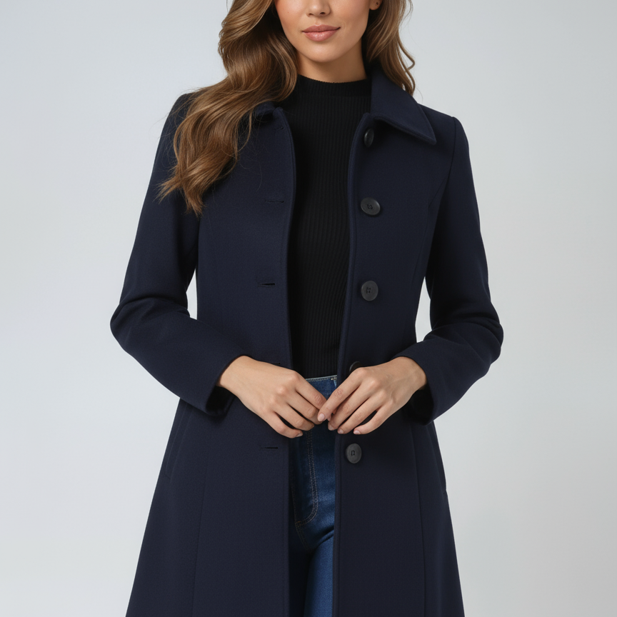 ELEGANTNÝ FIT & FLARE KABÁT