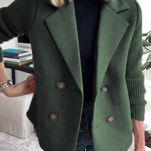 Corvielleen | Elegantný Blazer s Pletenými Rukávmi