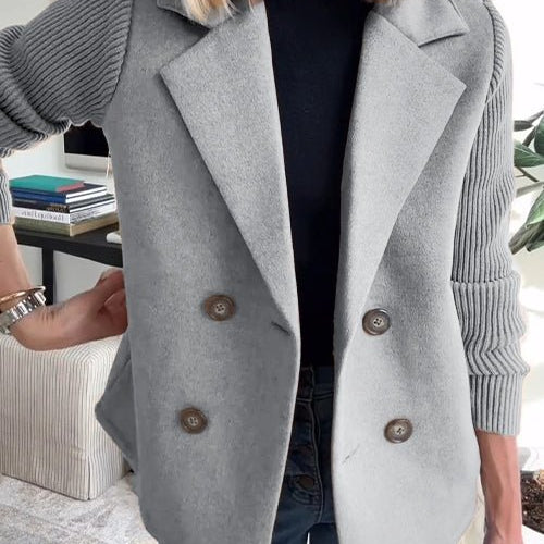 Corvielleen | Elegantný Blazer s Pletenými Rukávmi