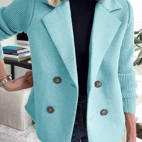 Corvielleen | Elegantný Blazer s Pletenými Rukávmi