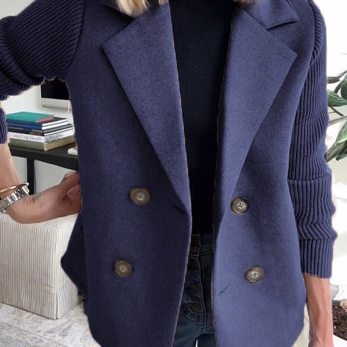 Corvielleen | Elegantný Blazer s Pletenými Rukávmi