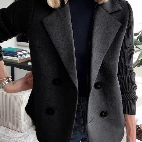 Corvielleen | Elegantný Blazer s Pletenými Rukávmi