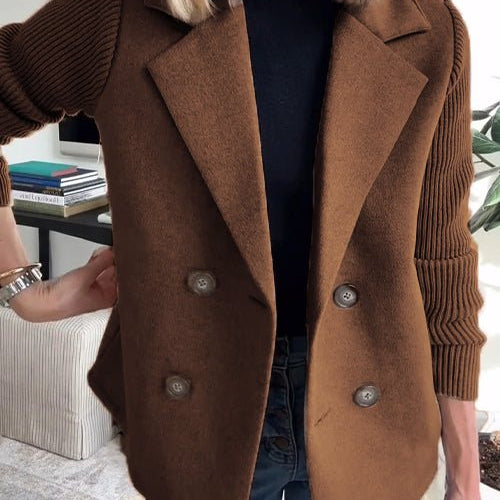 Corvielleen | Elegantný Blazer s Pletenými Rukávmi