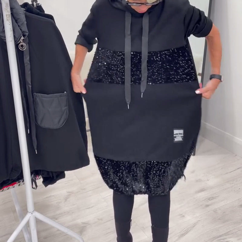 Loravynna | Trendy patchworková mikinová šaty