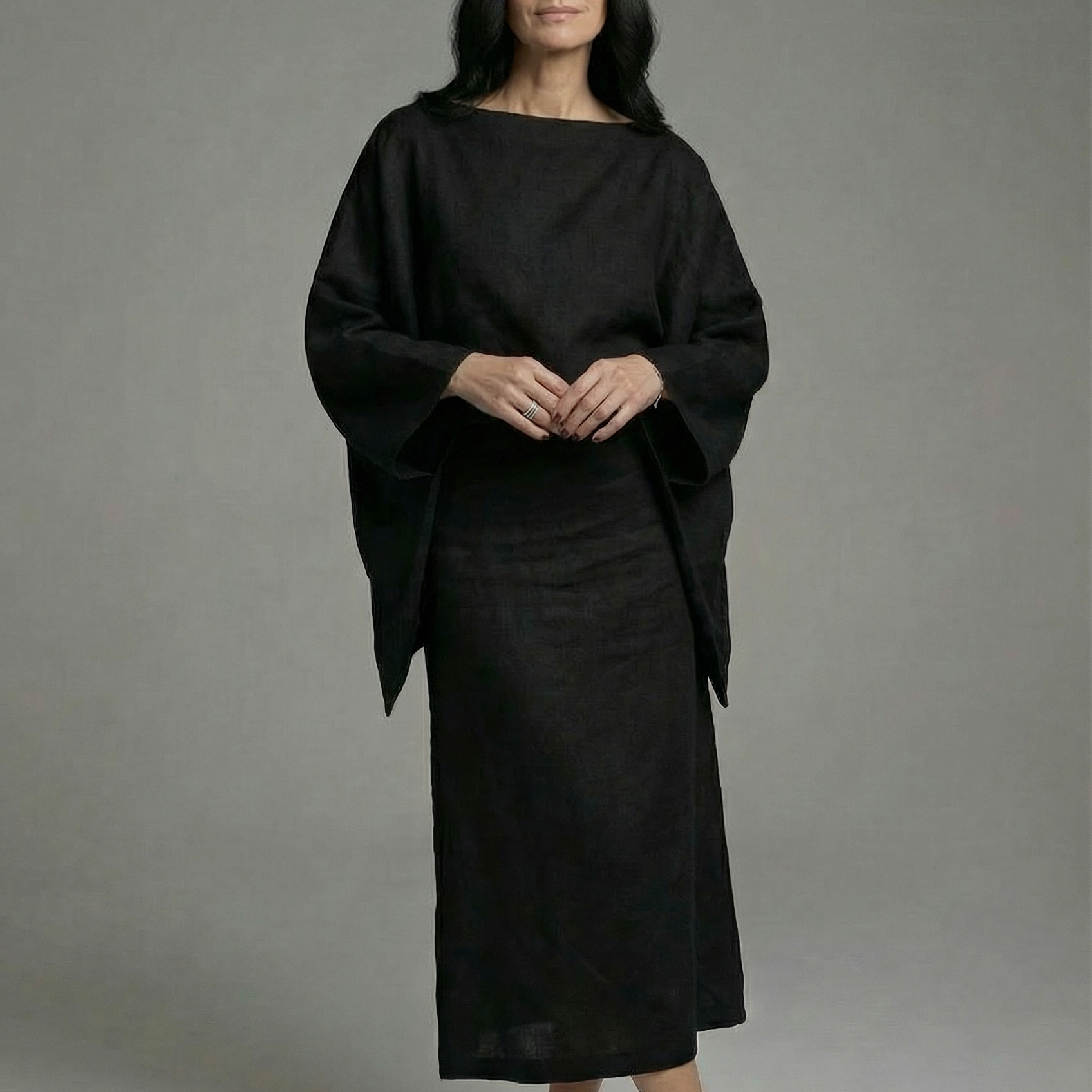 Sienna | Kimono šaty midi s viazaním v páse