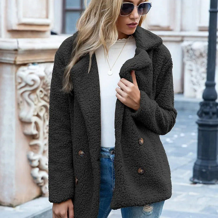 Sarvianne | Štýlový útulný teddy kabát