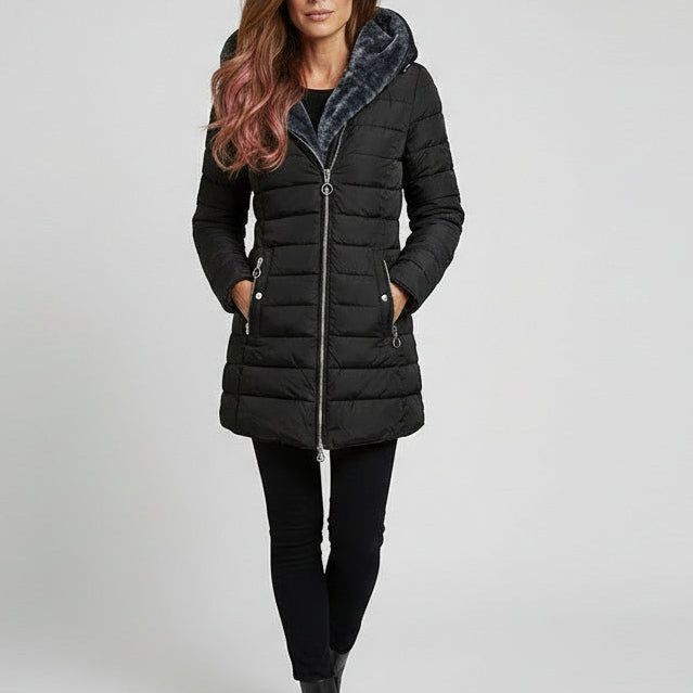 ELVIRA | ELEGANTNÝ OVERSIZE KABÁT S KAPUCŇOU